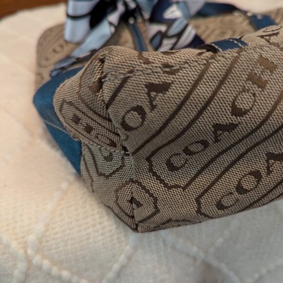 Y2K Coach F12252 Signature Striped Lozenge Tote Bag - Picture 9 of 12